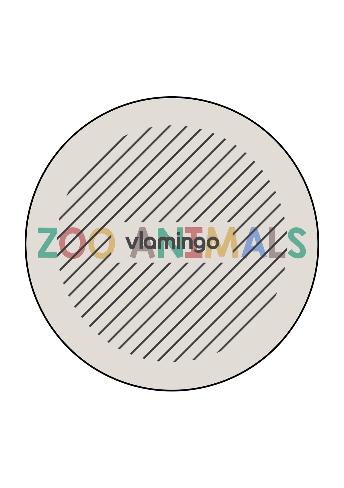 de englisch zoo animals matching circle 016
