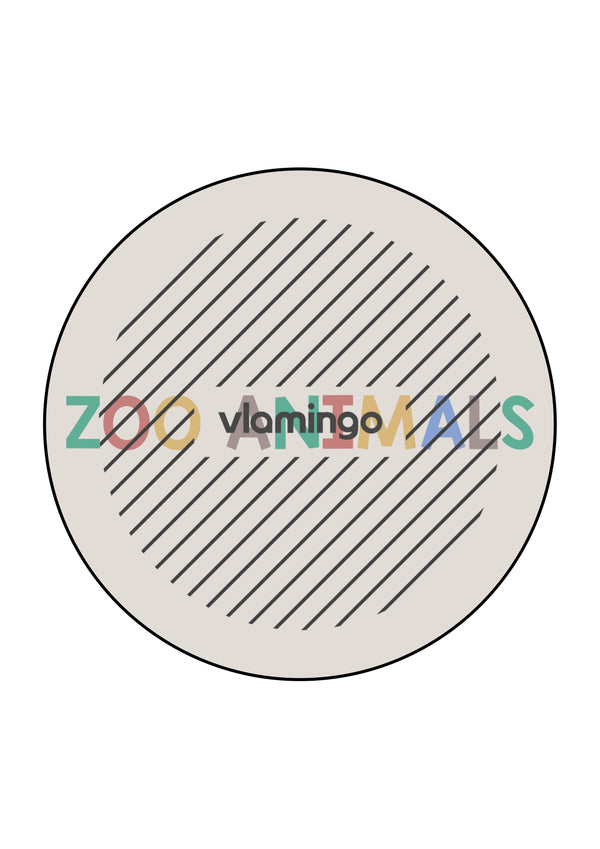 de englisch zoo animals matching circle 016