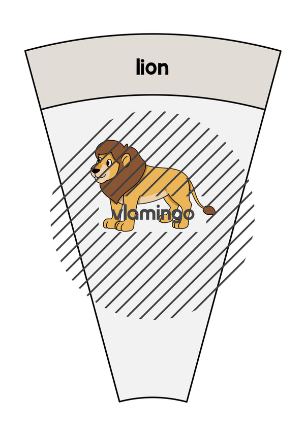 de englisch zoo animals matching circle 020