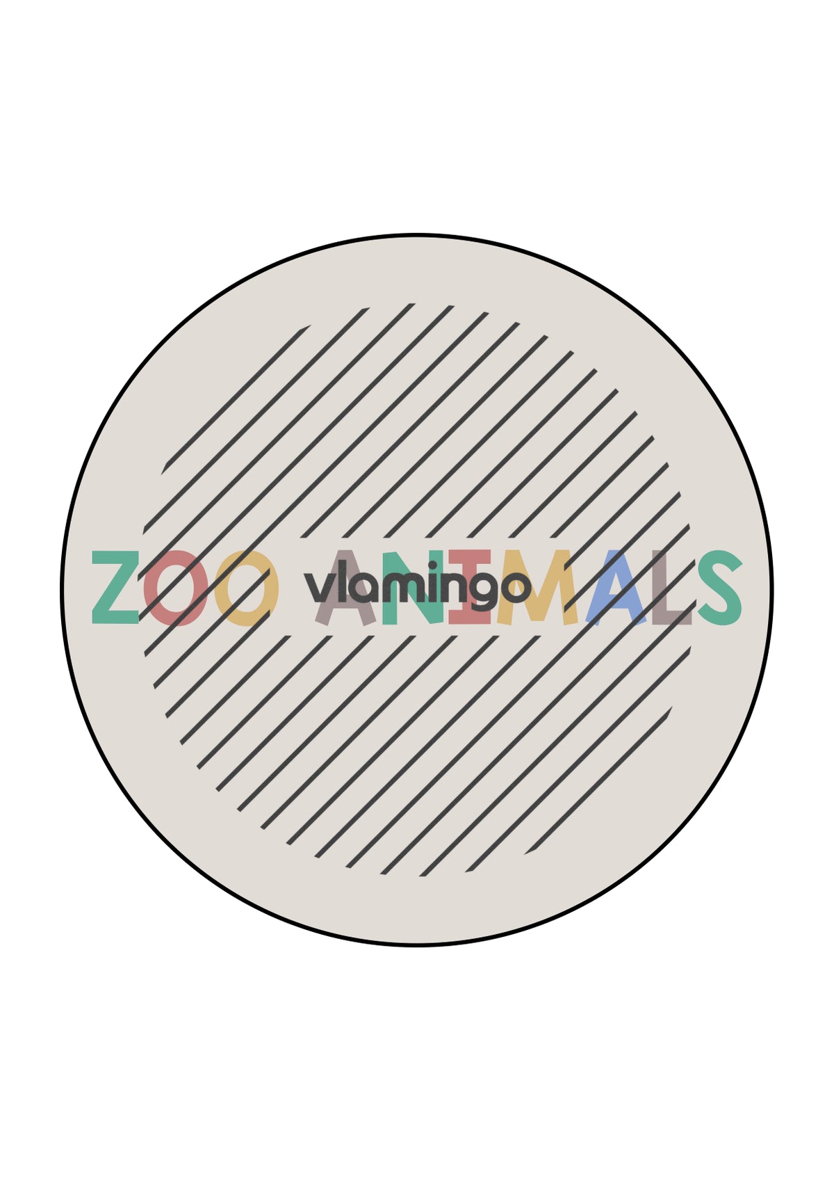 de englisch zoo animals matching circle 030