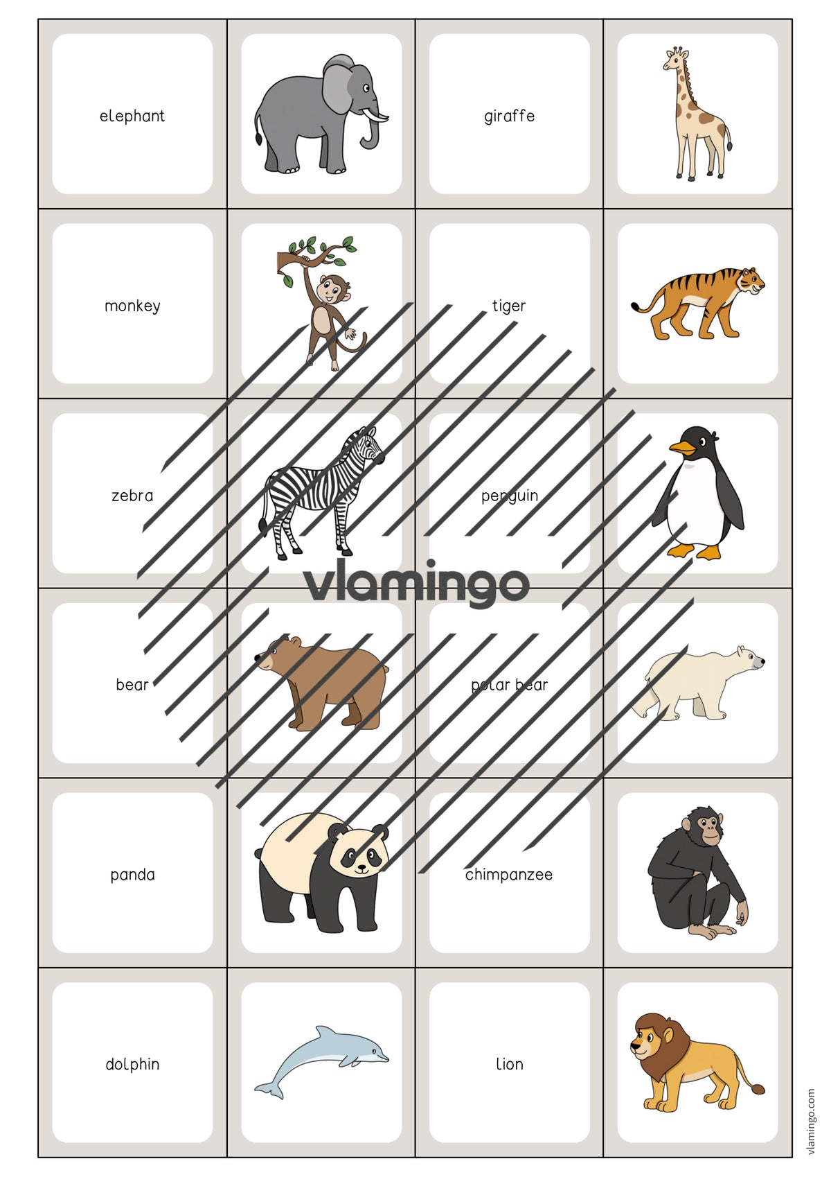 de englisch zoo animals memo game 003
