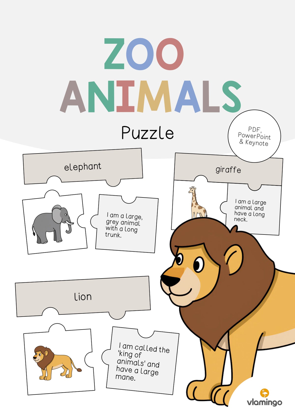 de englisch zoo animals puzzle 001