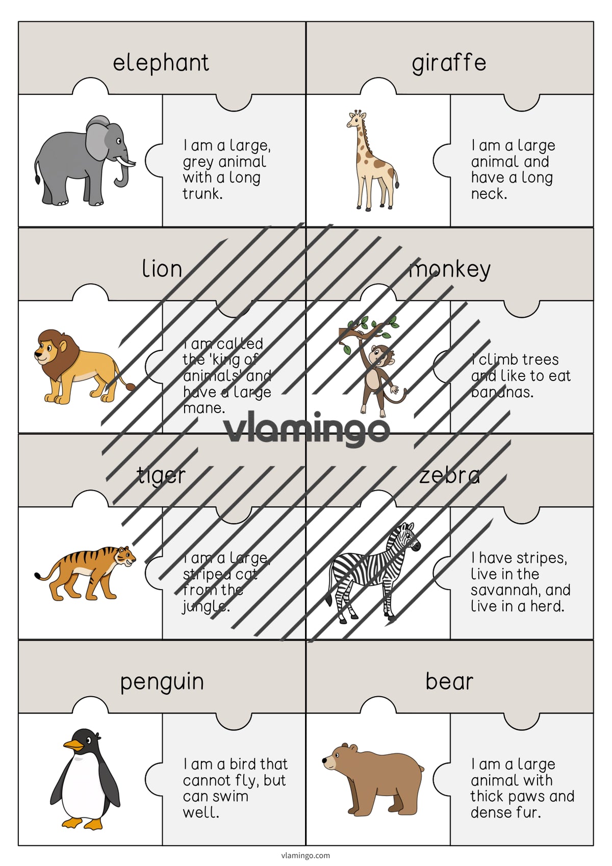 de englisch zoo animals puzzle 003