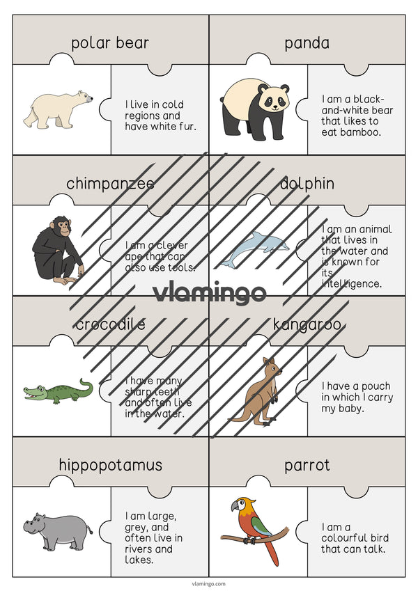 de englisch zoo animals puzzle 004