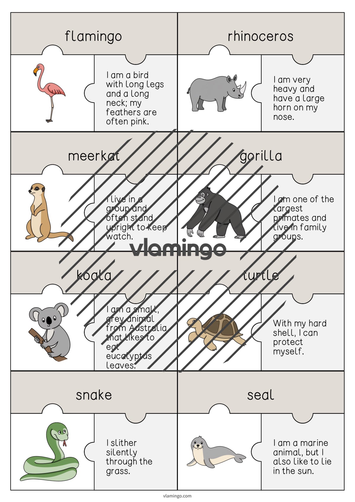 de englisch zoo animals puzzle 005
