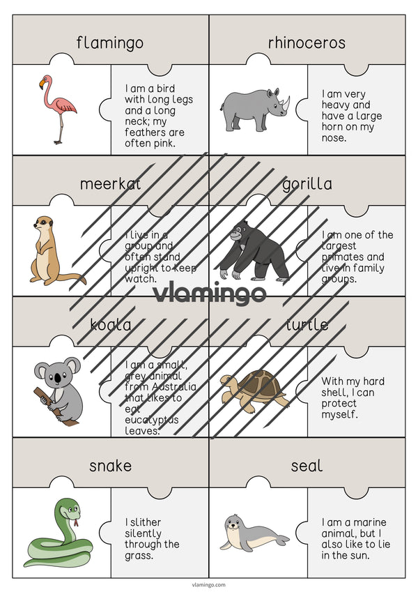 de englisch zoo animals puzzle 005