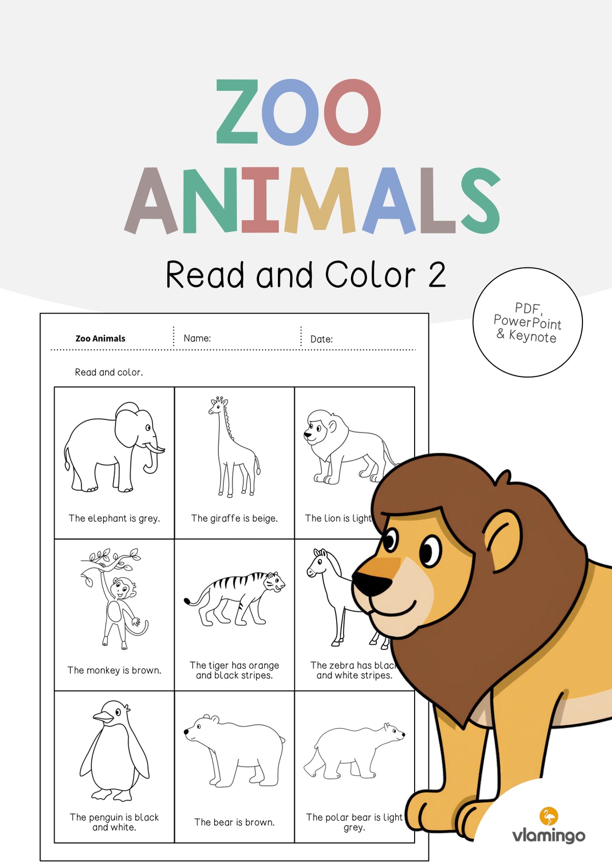 de englisch zoo animals read and color 2 001