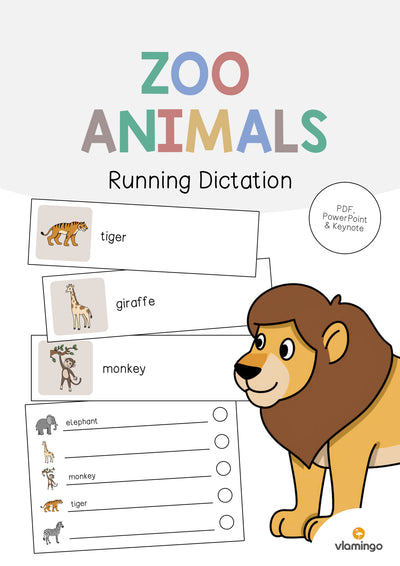 Zoo Animals / Zootiere: Running Dictation (Englisch)