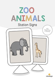 de englisch zoo animals station signs 001