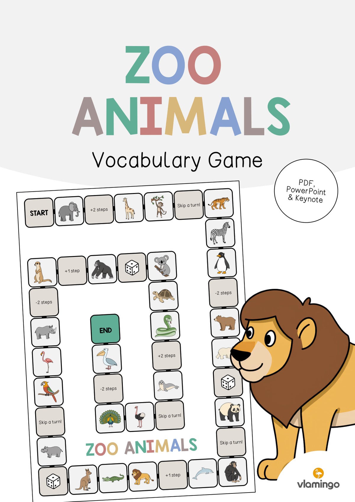 de englisch zoo animals vocabulary game 001