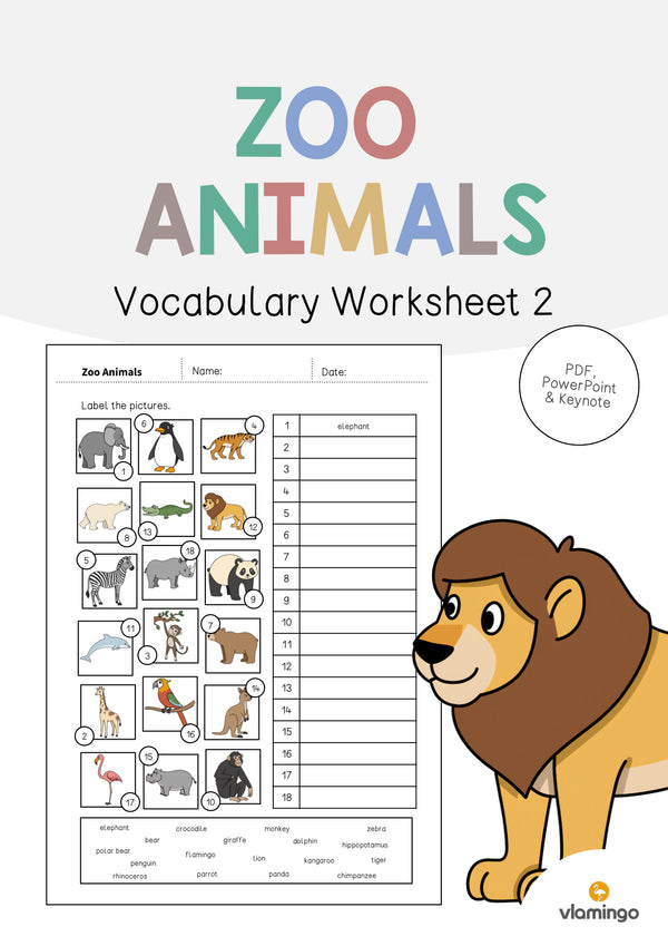 de englisch zoo animals vocabulary worksheet 2 001