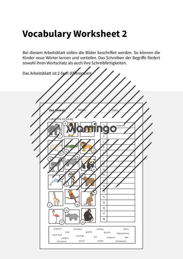 de englisch zoo animals vocabulary worksheet 2 002