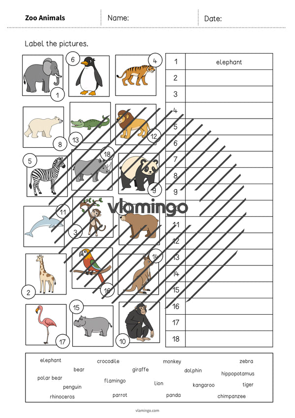 de englisch zoo animals vocabulary worksheet 2 004