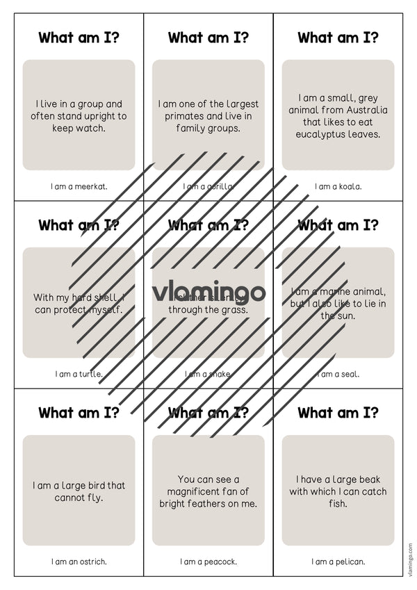 de englisch zoo animals what am i cards 005