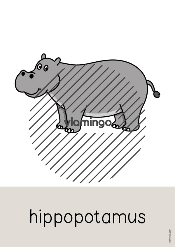 de englisch zoo animals word and picture cards 017