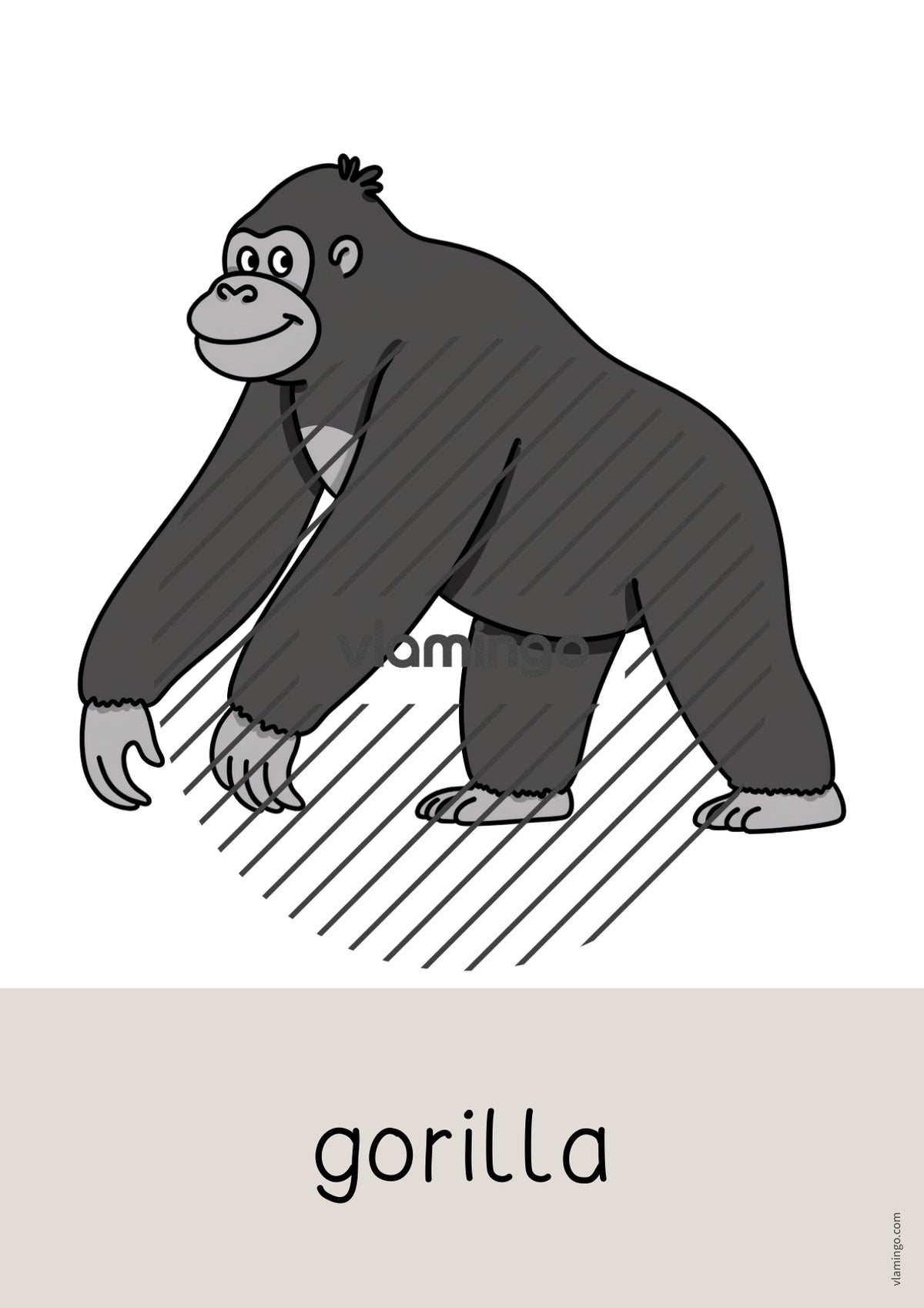 de englisch zoo animals word and picture cards 022