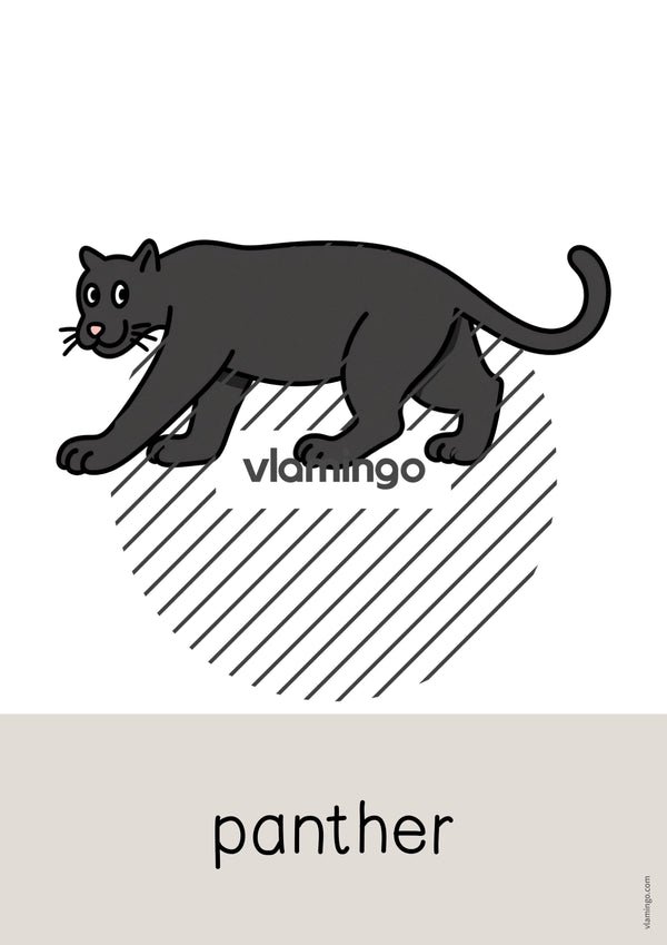 de englisch zoo animals word and picture cards 034