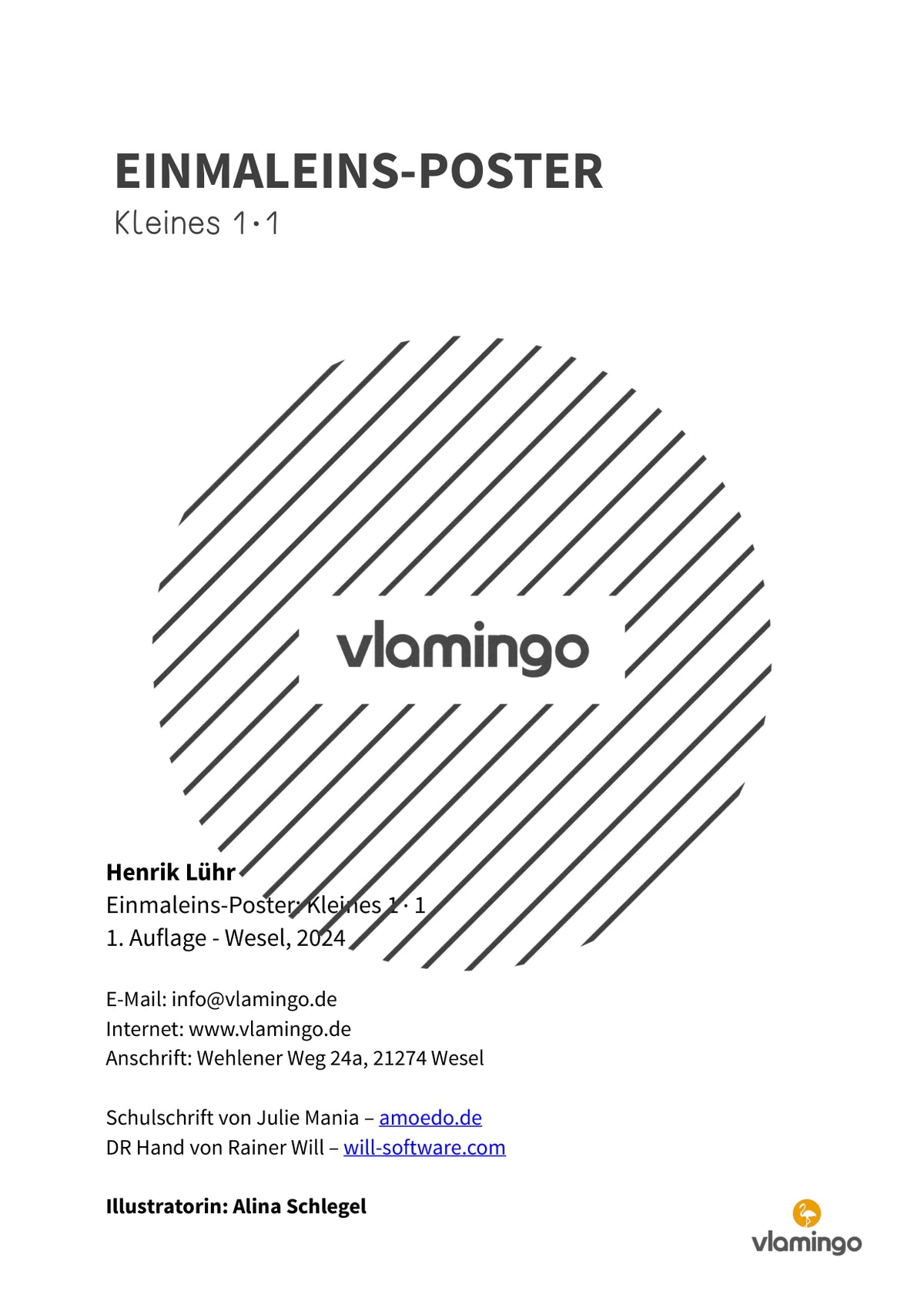 Einmaleins-Poster: Einmaleins-Reihen von 1 bis 10