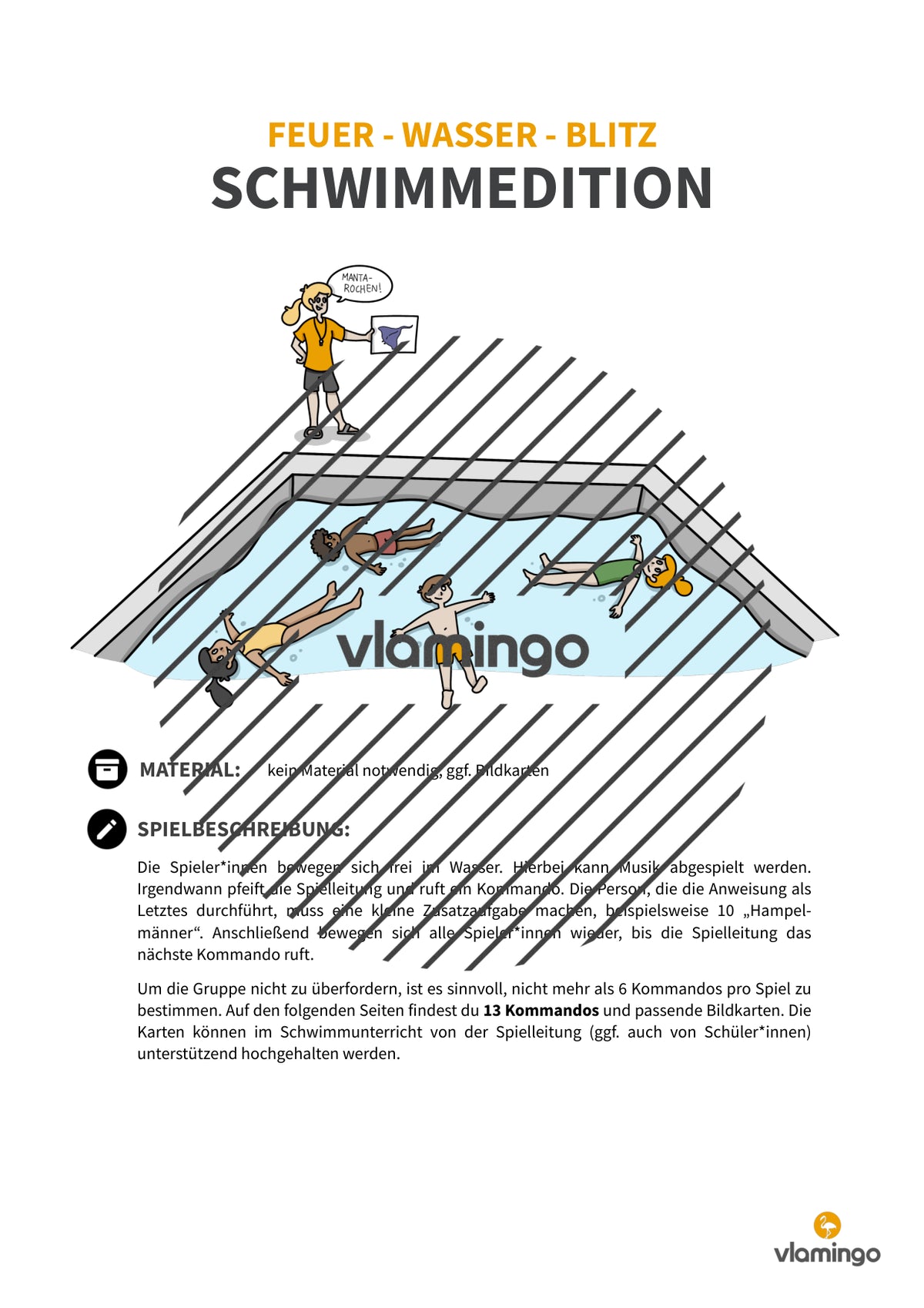 Feuer, Wasser, Blitz: Schwimmedition für den Schwimmunterricht
