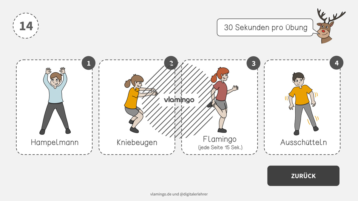 Fitness-Adventskalender für den Unterricht (Bewegungspausen)