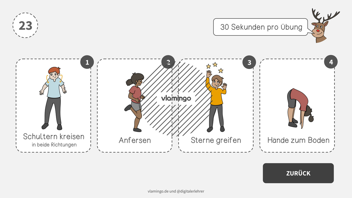 Fitness-Adventskalender für den Unterricht (Bewegungspausen)