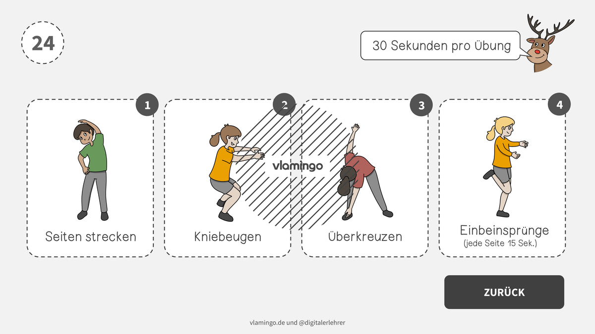 Fitness-Adventskalender für den Unterricht (Bewegungspausen)