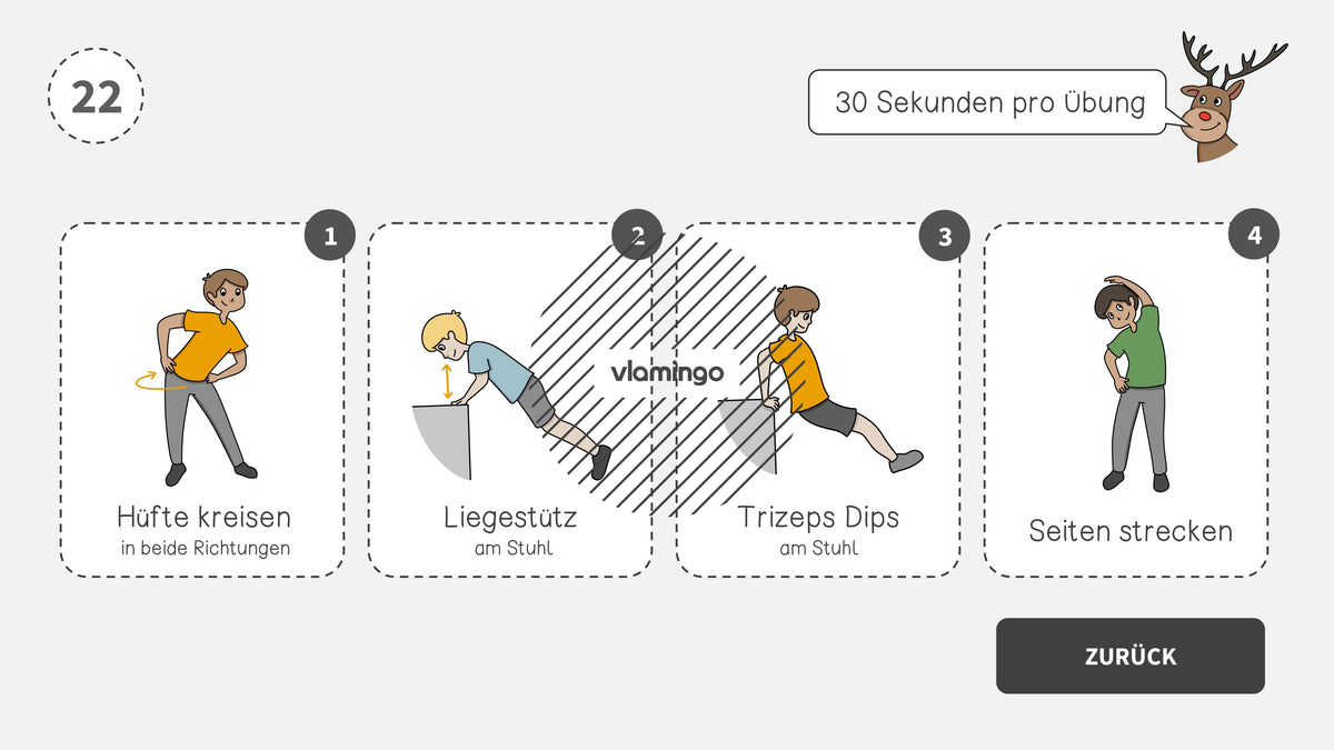 Fitness-Adventskalender für den Unterricht (Bewegungspausen)