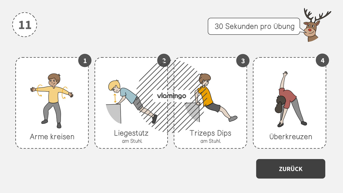 Fitness-Adventskalender für den Unterricht (Bewegungspausen)