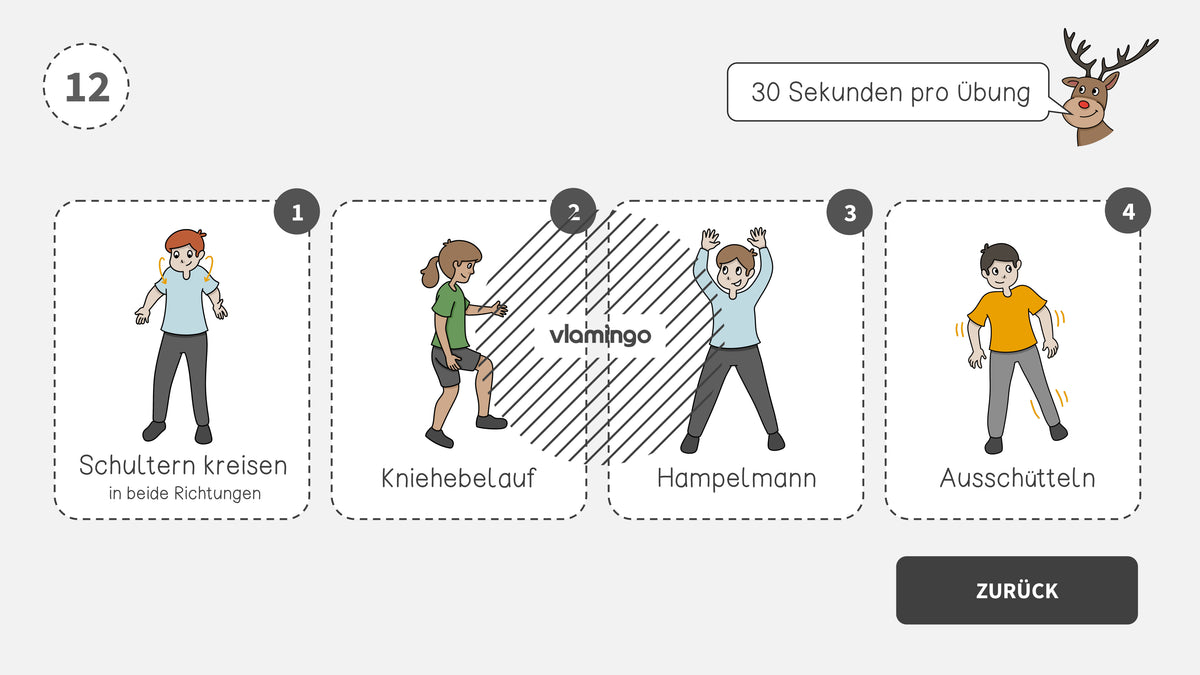Fitness-Adventskalender für den Unterricht (Bewegungspausen)