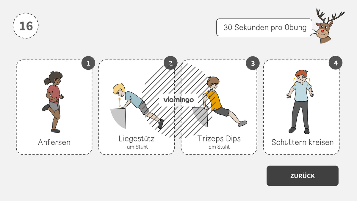 Fitness-Adventskalender für den Unterricht (Bewegungspausen)