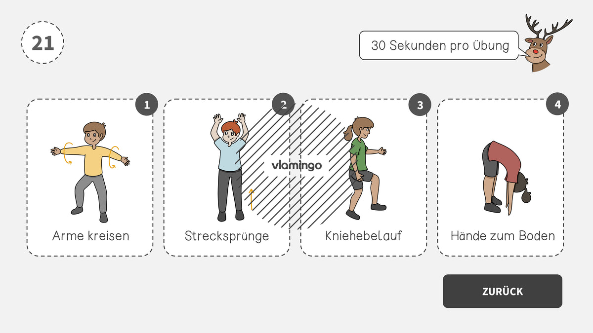 Fitness-Adventskalender für den Unterricht (Bewegungspausen)