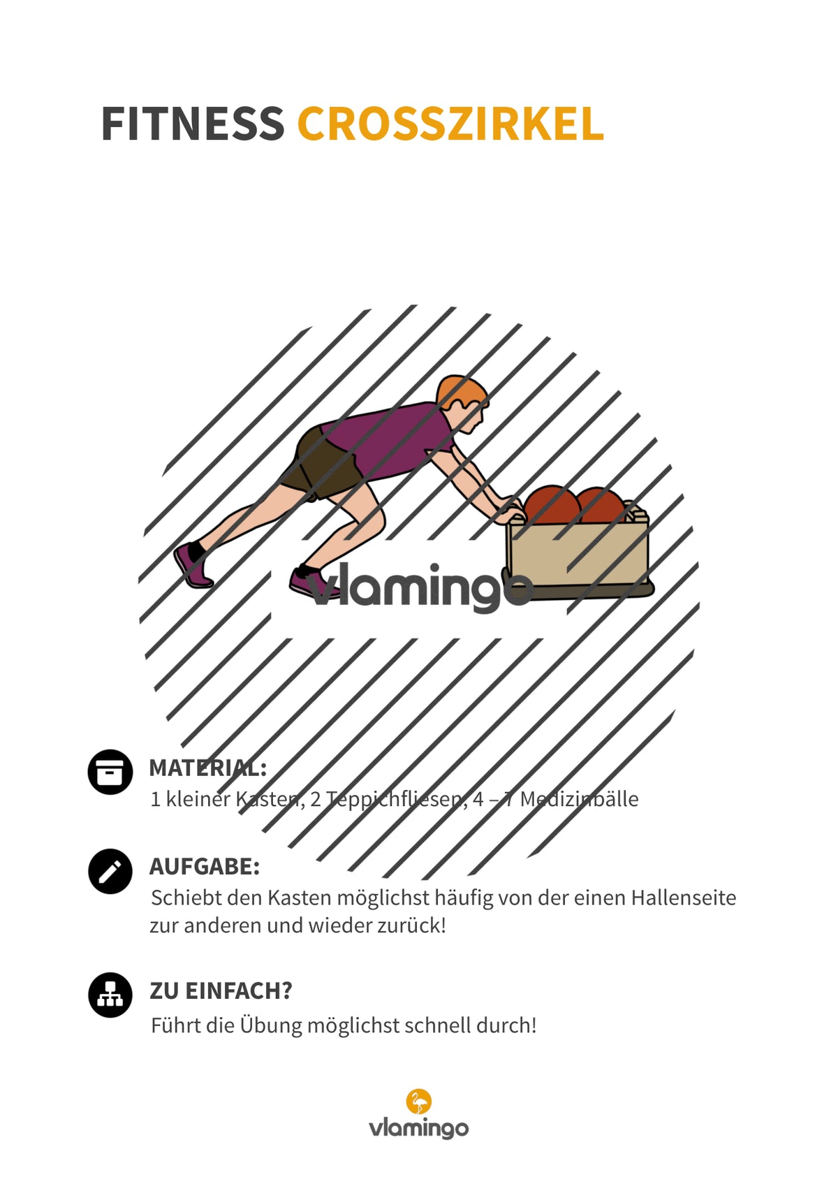 Fitness Crosszirkel: 34 Stationskarten für den Sportunterricht (Functional Training, Zirkeltraining & Fitness an Turngeräten)