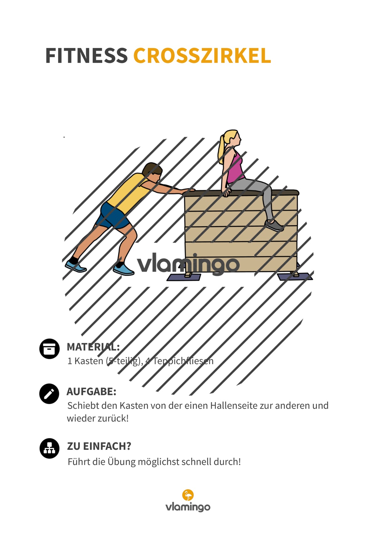 Fitness Crosszirkel: 34 Stationskarten für den Sportunterricht (Functional Training, Zirkeltraining & Fitness an Turngeräten)