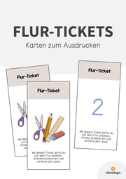 Flur-Tickets: Karten zum Ausdrucken (Classroom-Management)