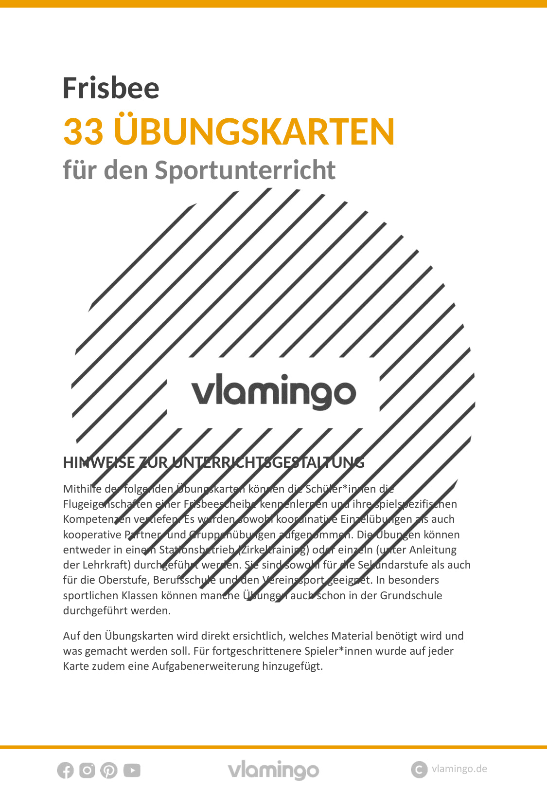 Ultimate Frisbee - 33 Übungskarten für den Sportunterricht