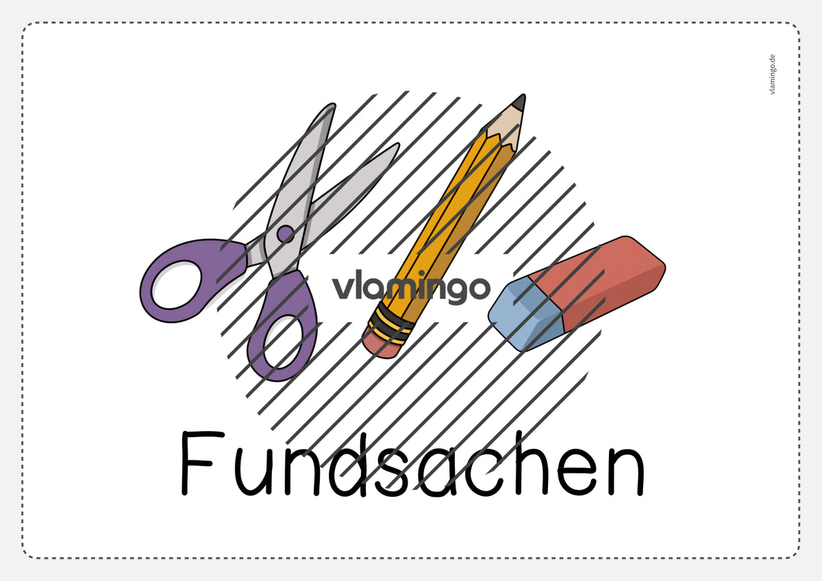 Fundkiste: Bildkarten zum Ausdrucken (Fundsachen / Fundbüro)