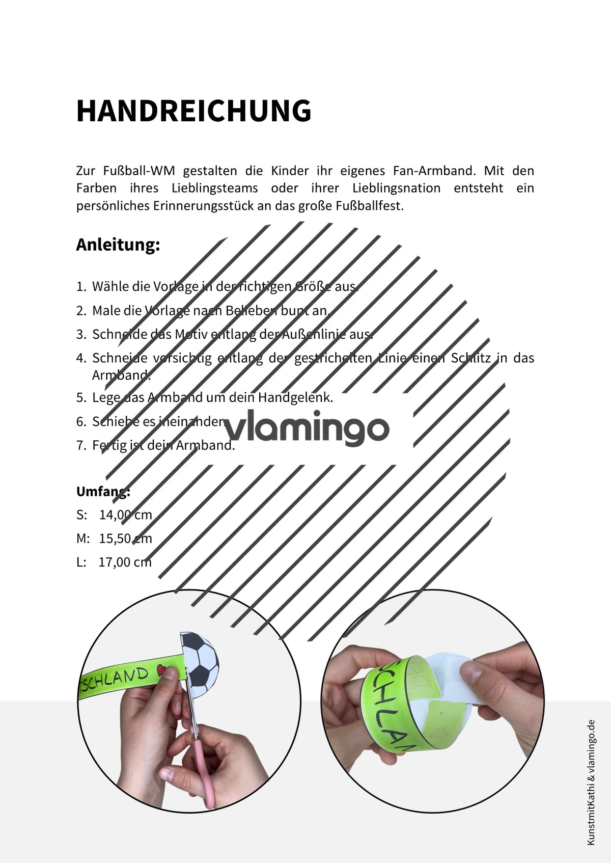 Fußball-WM 2026: Fan-Armbänder zum Basteln und Anfeuern