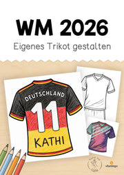 Fußball-WM 2026: Eigenes Trikot gestalten (Malvorlagen)