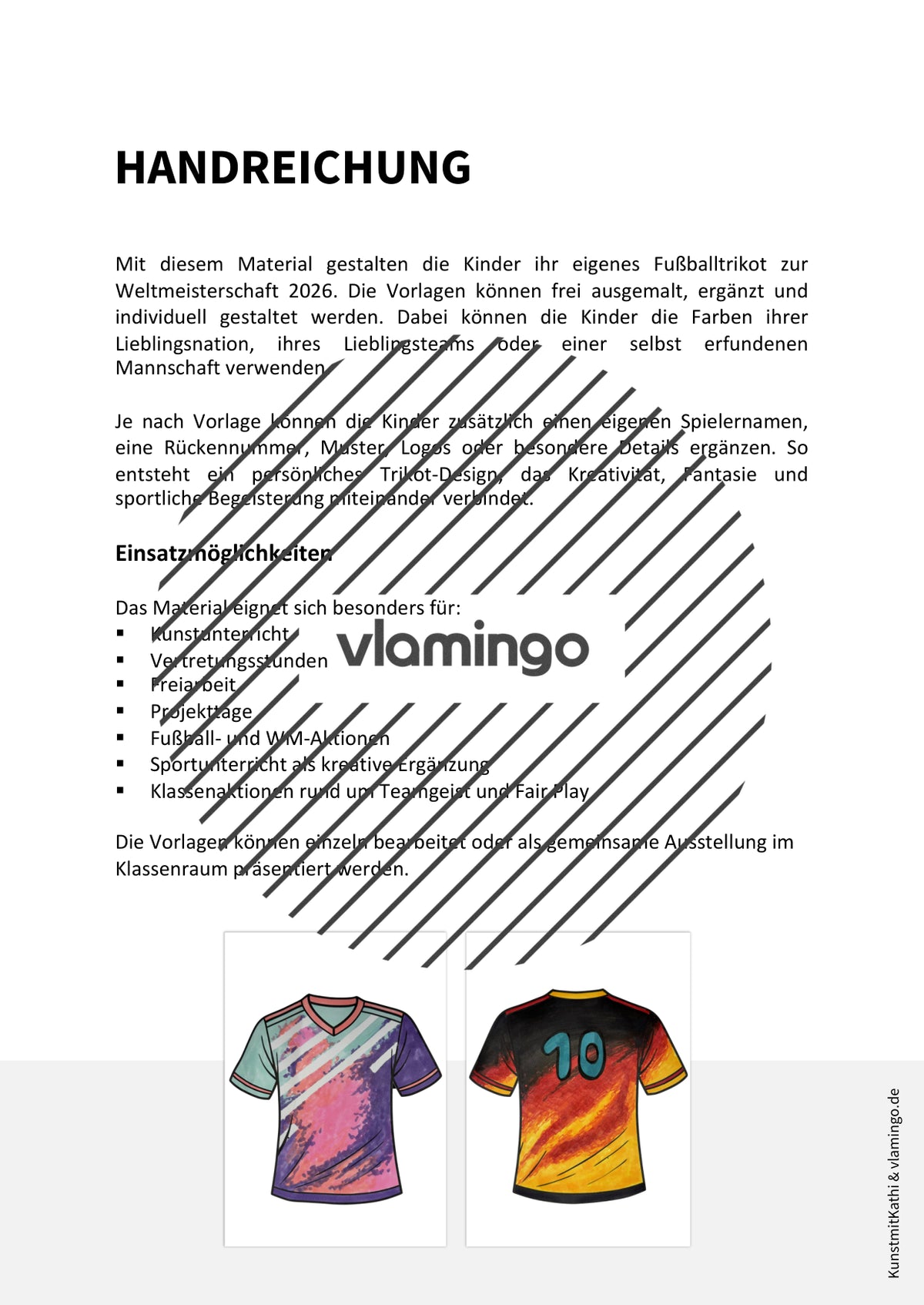 Fußball-WM 2026: Eigenes Trikot gestalten (Malvorlagen)