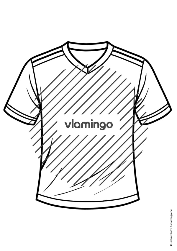 Fußball-WM 2026: Eigenes Trikot gestalten (Malvorlagen)