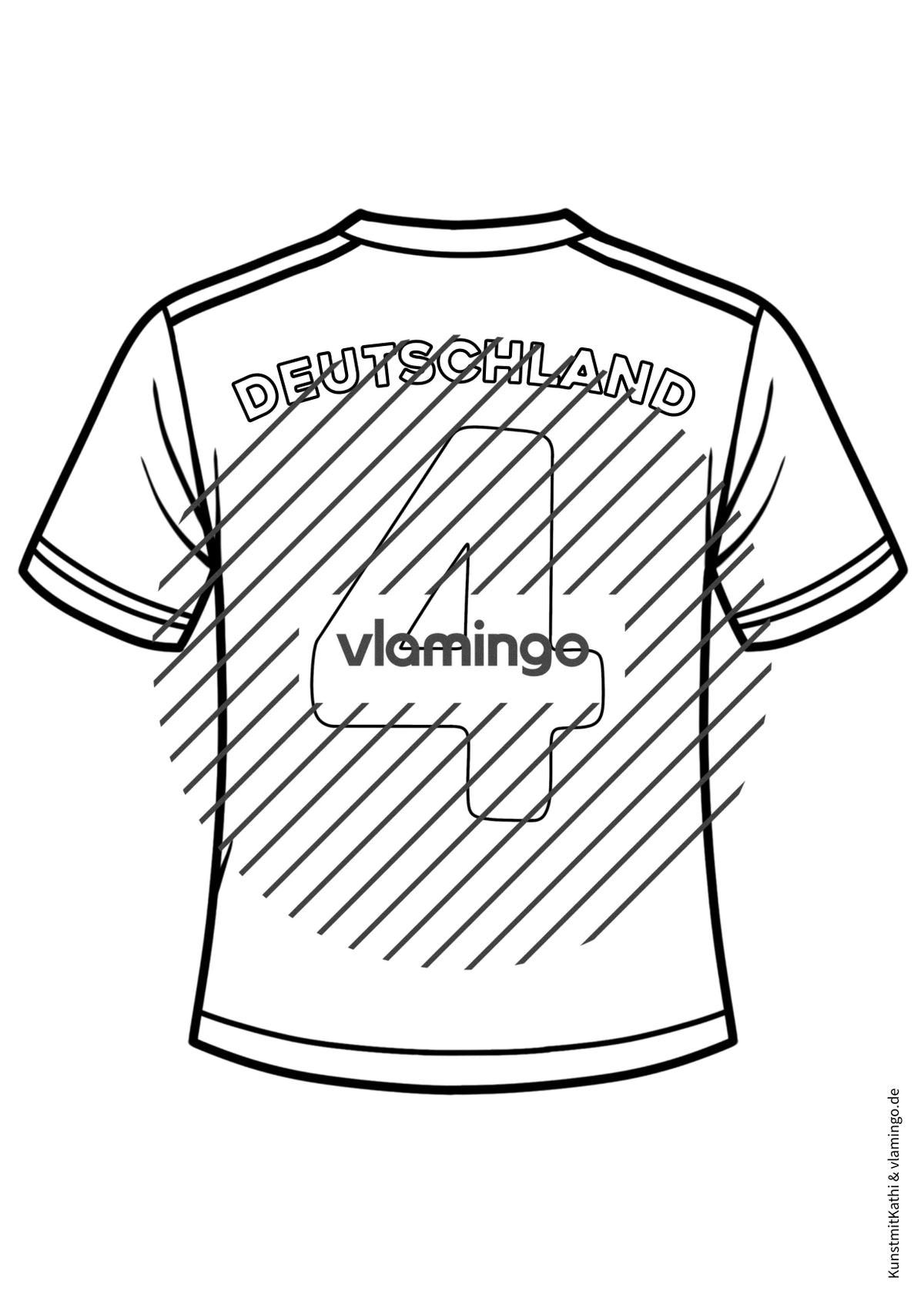 Fußball-WM 2026: Eigenes Trikot gestalten (Malvorlagen)