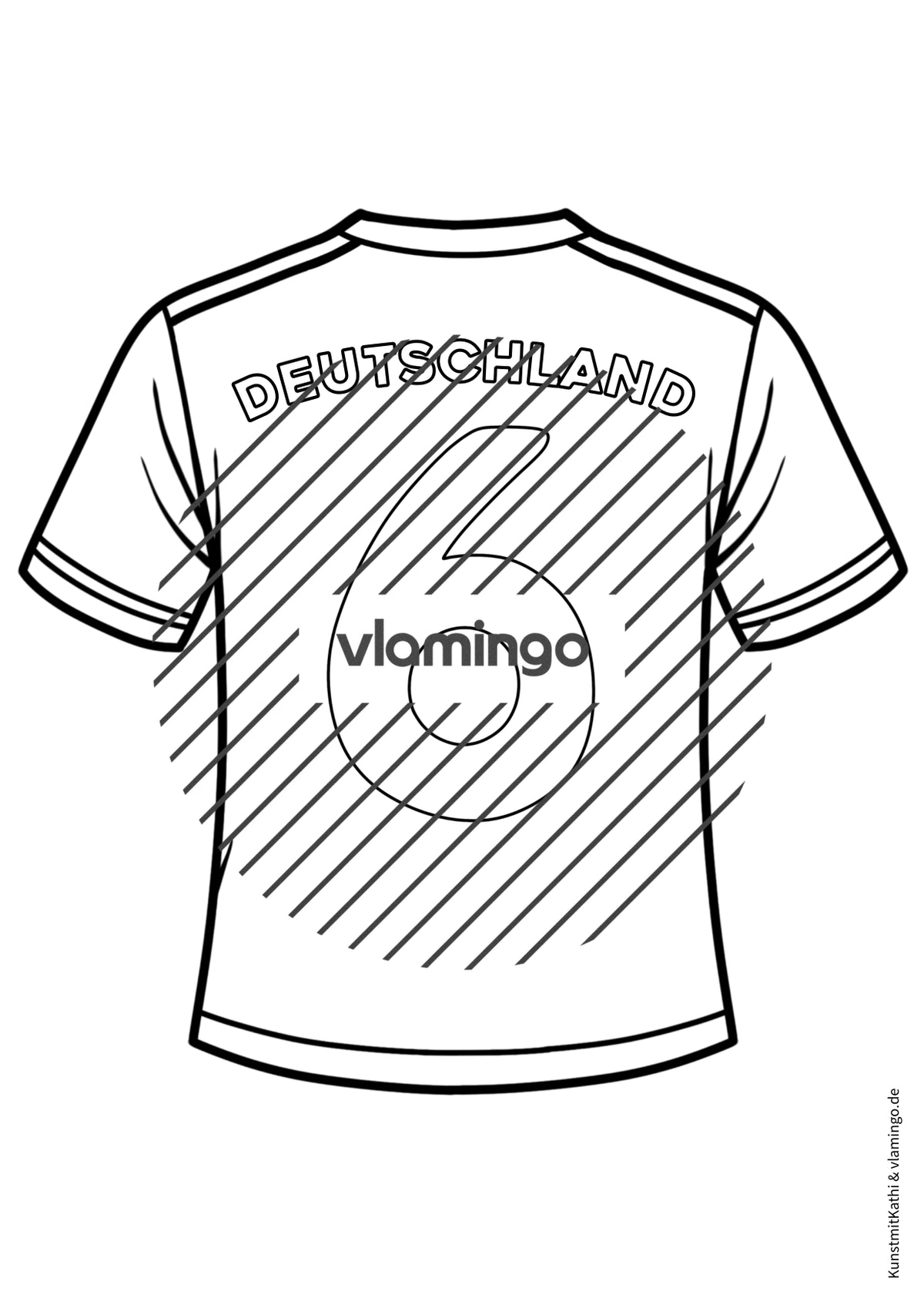 Fußball-WM 2026: Eigenes Trikot gestalten (Malvorlagen)