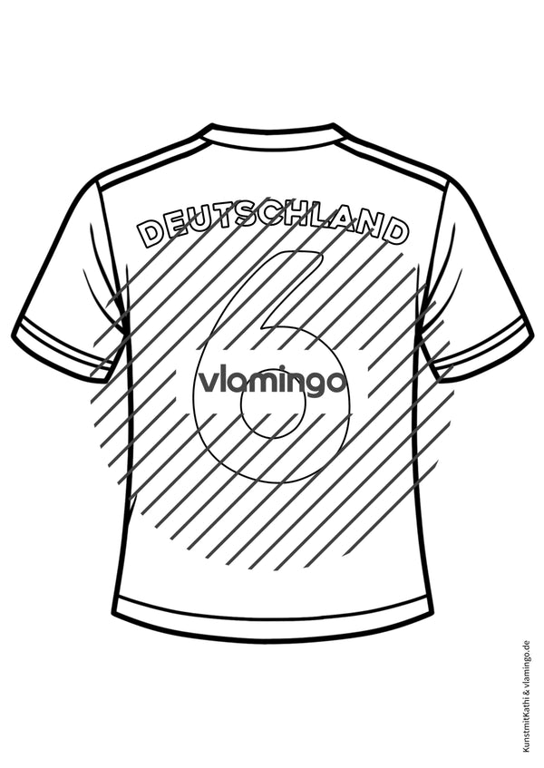 Fußball-WM 2026: Eigenes Trikot gestalten (Malvorlagen)