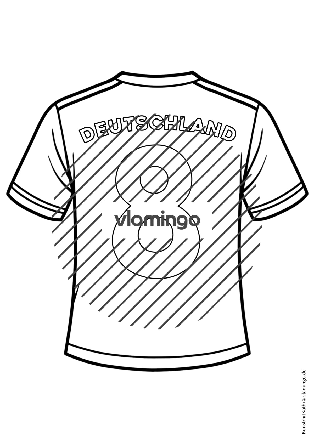 Fußball-WM 2026: Eigenes Trikot gestalten (Malvorlagen)