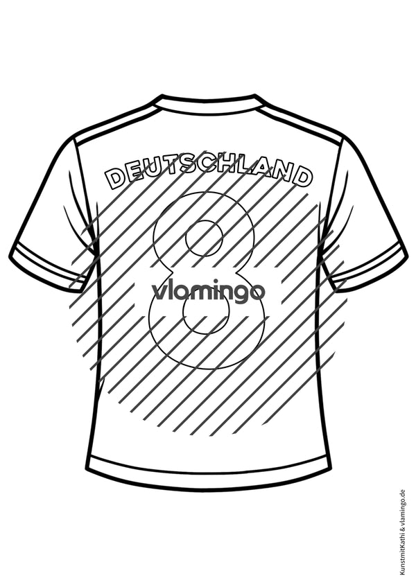 Fußball-WM 2026: Eigenes Trikot gestalten (Malvorlagen)