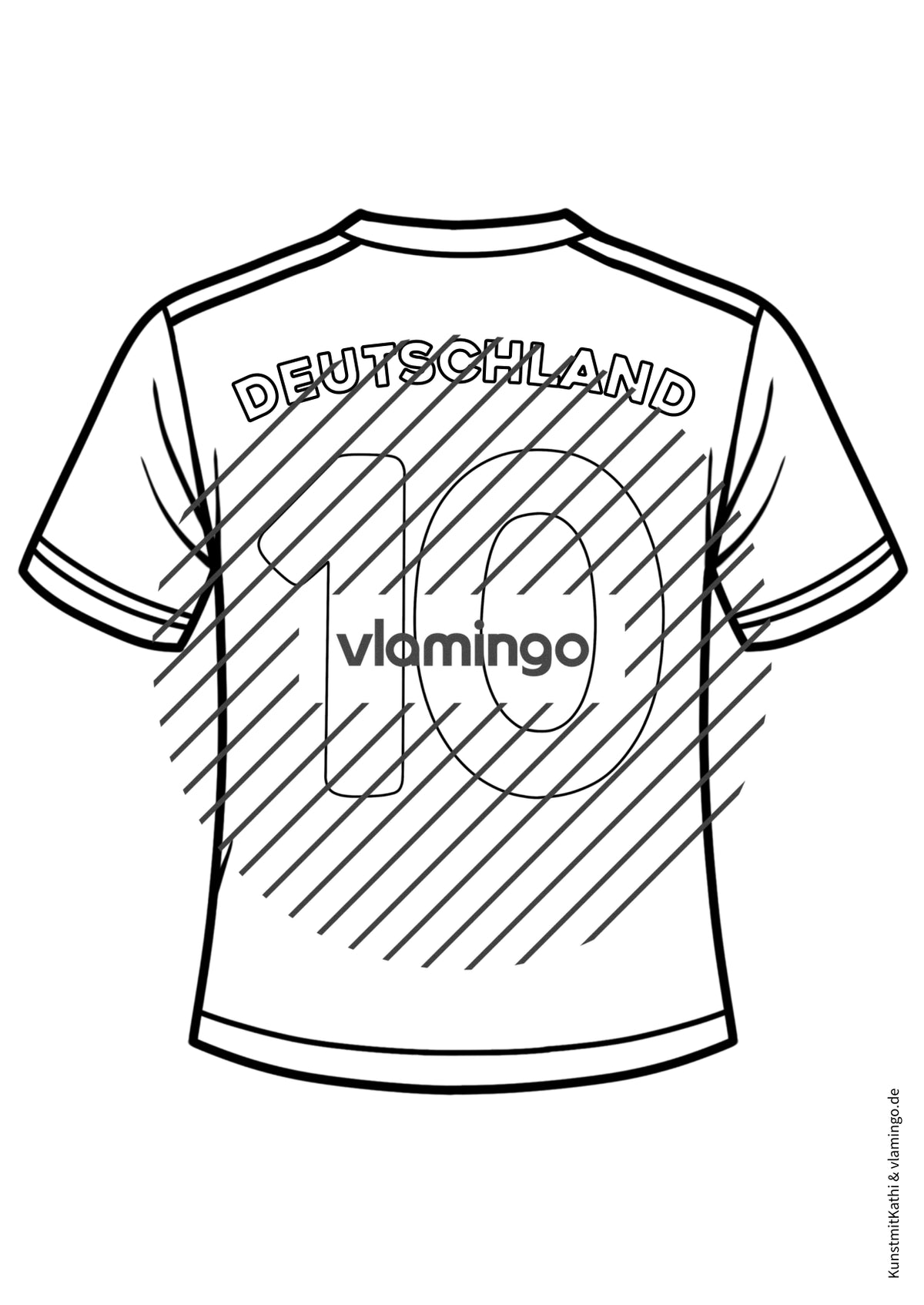 Fußball-WM 2026: Eigenes Trikot gestalten (Malvorlagen)