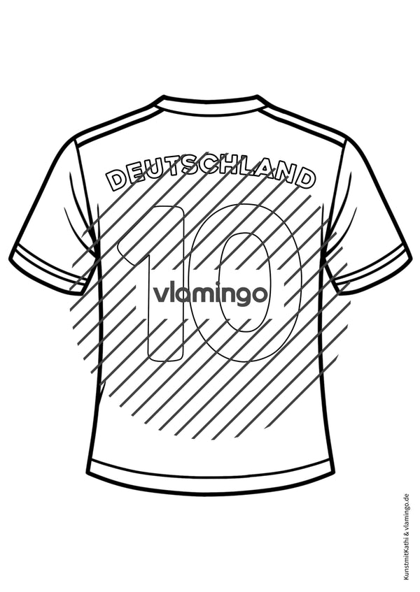 Fußball-WM 2026: Eigenes Trikot gestalten (Malvorlagen)
