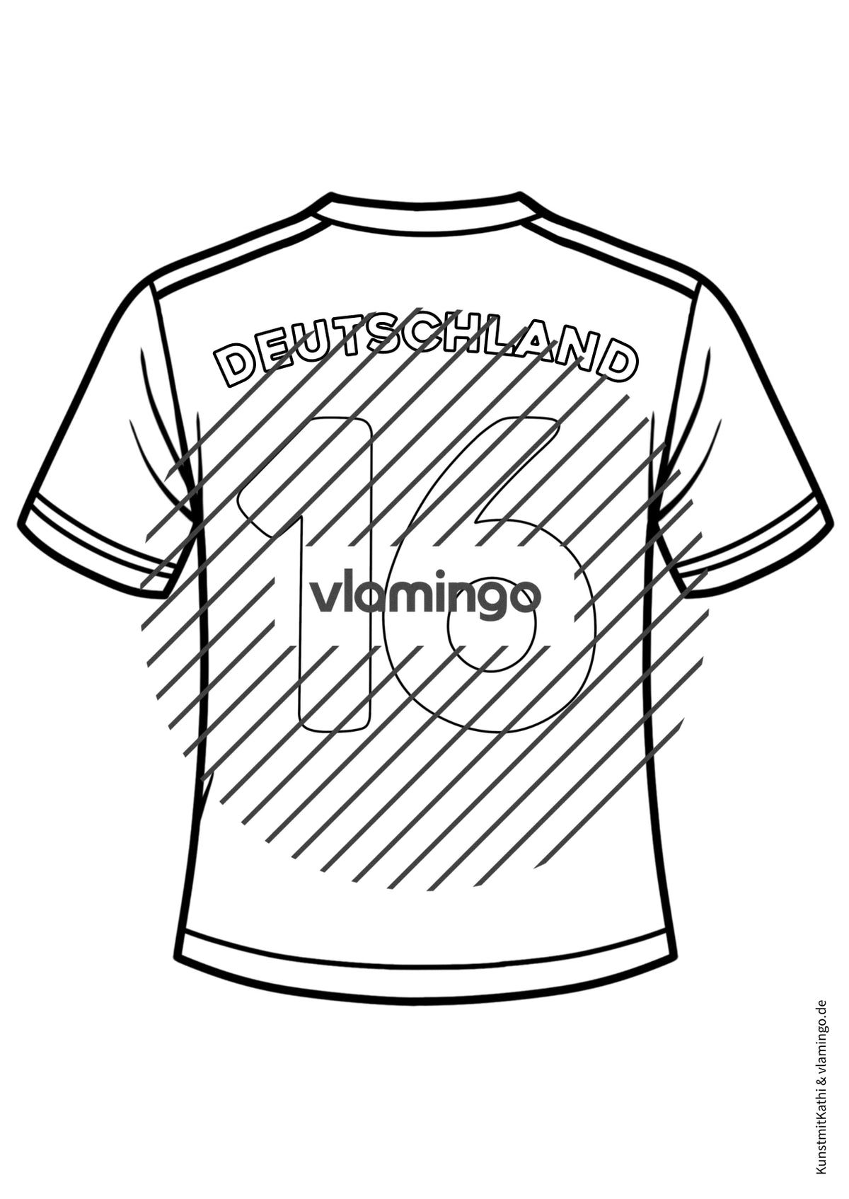 Fußball-WM 2026: Eigenes Trikot gestalten (Malvorlagen)
