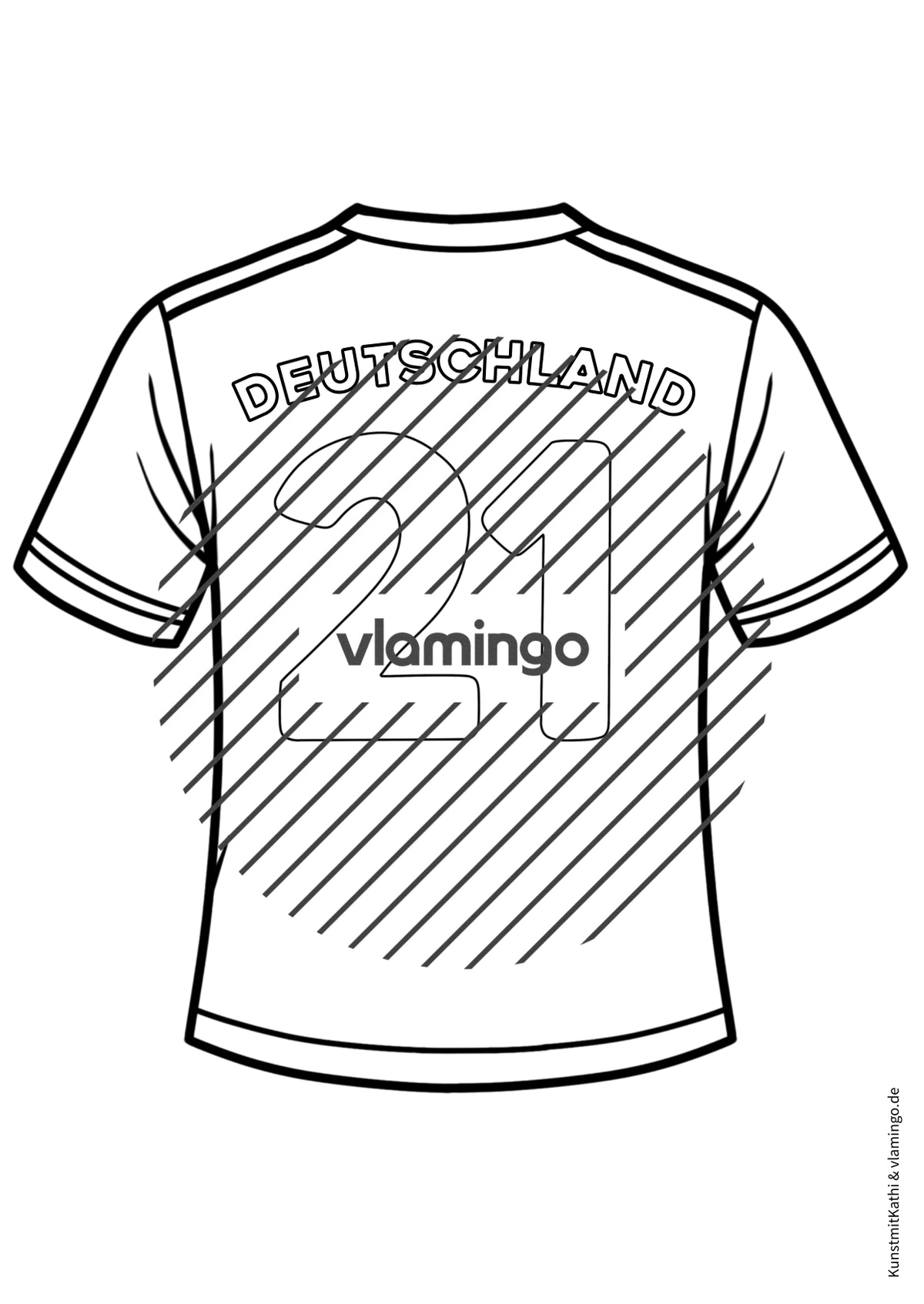 Fußball-WM 2026: Eigenes Trikot gestalten (Malvorlagen)