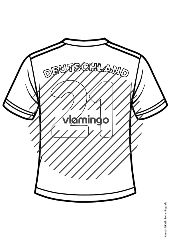 Fußball-WM 2026: Eigenes Trikot gestalten (Malvorlagen)
